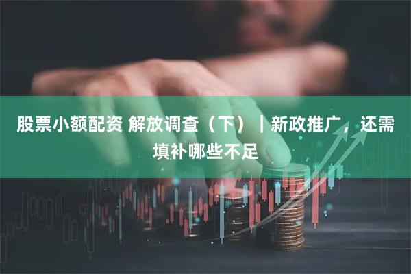 股票小额配资 解放调查（下）｜新政推广，还需填补哪些不足